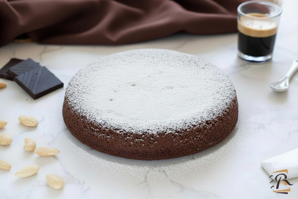 Gluten free Italian cake called Torta Caprese.