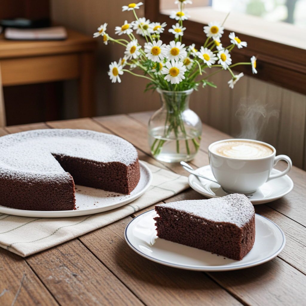 Gluten free Italian cake called Torta Caprese.
