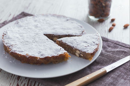 Delicious Italian Panforte either with almond and fruit peel or walnut &dried figs, 530 Gr